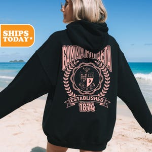 Gamma Phi Beta Sorority Sweatshirt | Gamma Phi Sorority Merch | Big Little Reveal | Sorority Hoodie | Aesthetic Hoodie | _ Colored Crest _
