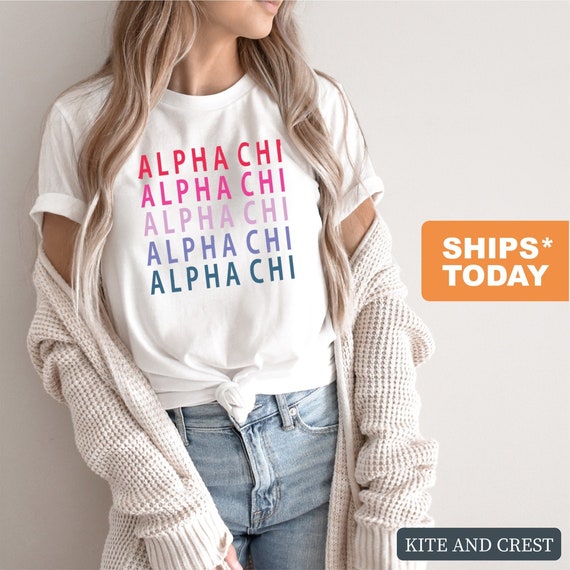 Alpha Chi Omega T-shirt AXO Bright and 
