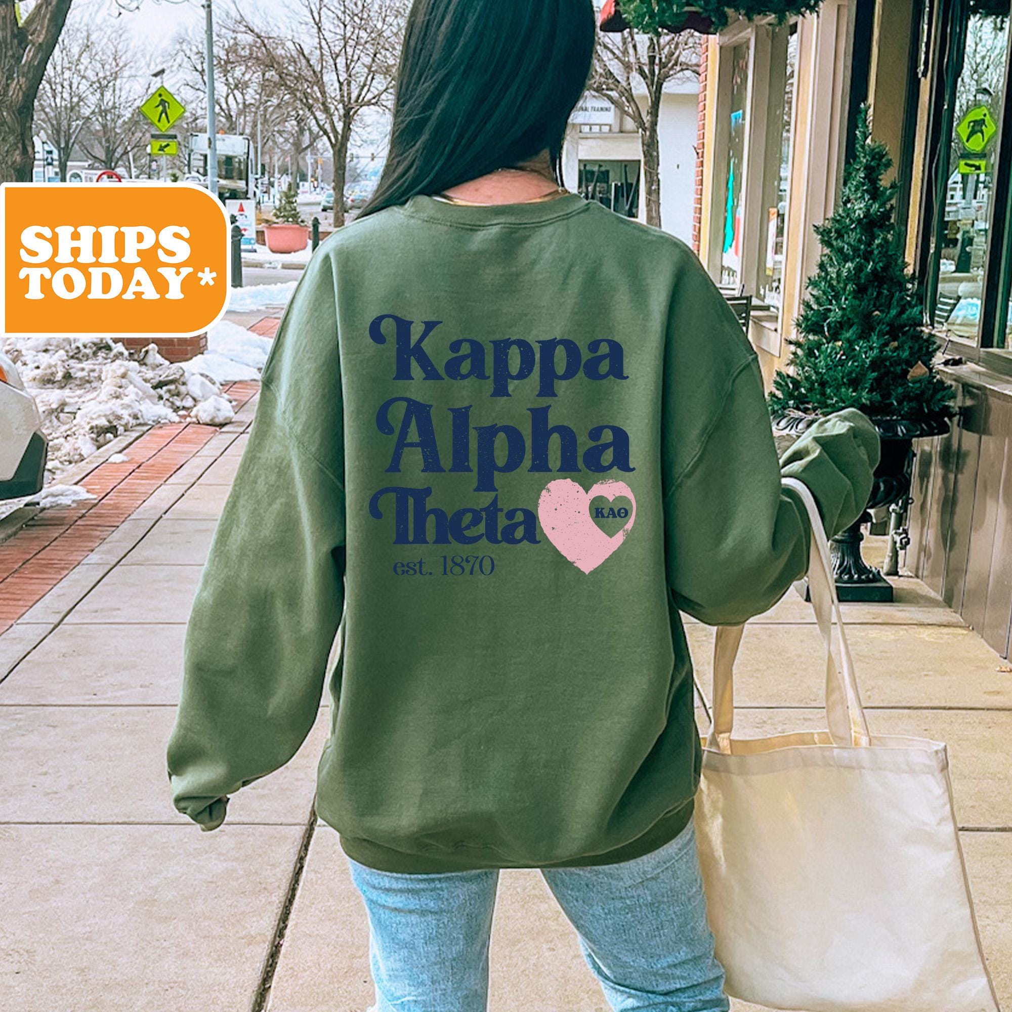 Kappa Alpha Theta Faded Love Sorority Sweatshirt | Theta Greek 