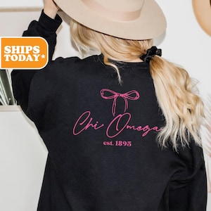 Chi Omega Sorority Sweatshirt | Chi O Greek Gifts | Sorority Hoodie | Crewneck Sweatshirt | Pink Hoodie | Sorority | _ Graceful Letters _