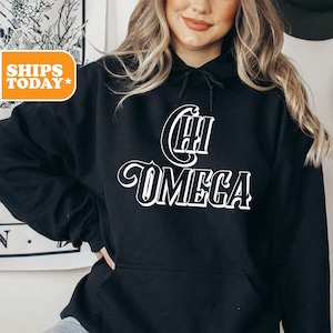 Chi Omega Sorority Sweatshirt | Chi O Preppy Hoodie | Crewneck Sweatshirt | Big Little Reveal | Pink Hoodie | Sorority | _ Simply Bold _