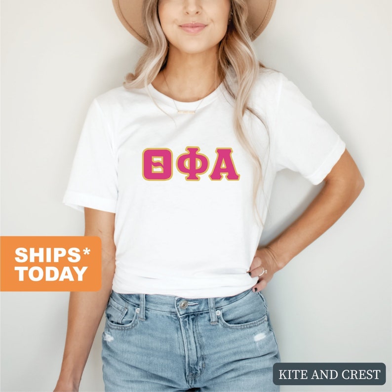Sorority Big Little Gift Idea Theta Phi Alpha T-shirt Theta Phi Cute Letters Tee