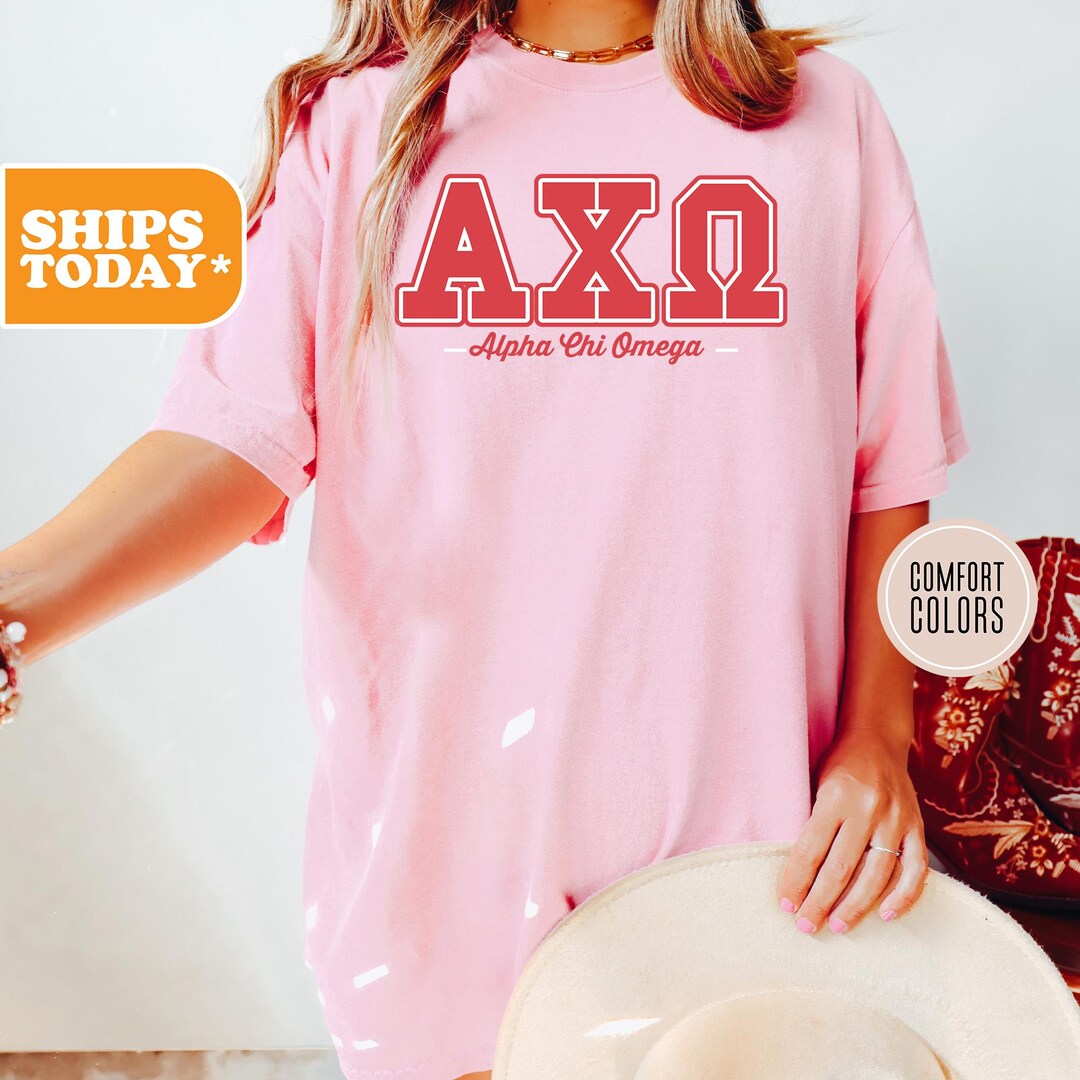 Alpha Chi Omega Identity Comfort Colors Sorority T-shirt | ACHIO Greek ...
