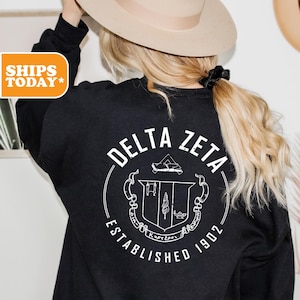 Delta Zeta Sorority Sweatshirt | Dee Zee Sorority Hoodie | Big Little Reveal | Sorority Letters | Aesthetic Hoodie | _  Loyalty Seal _