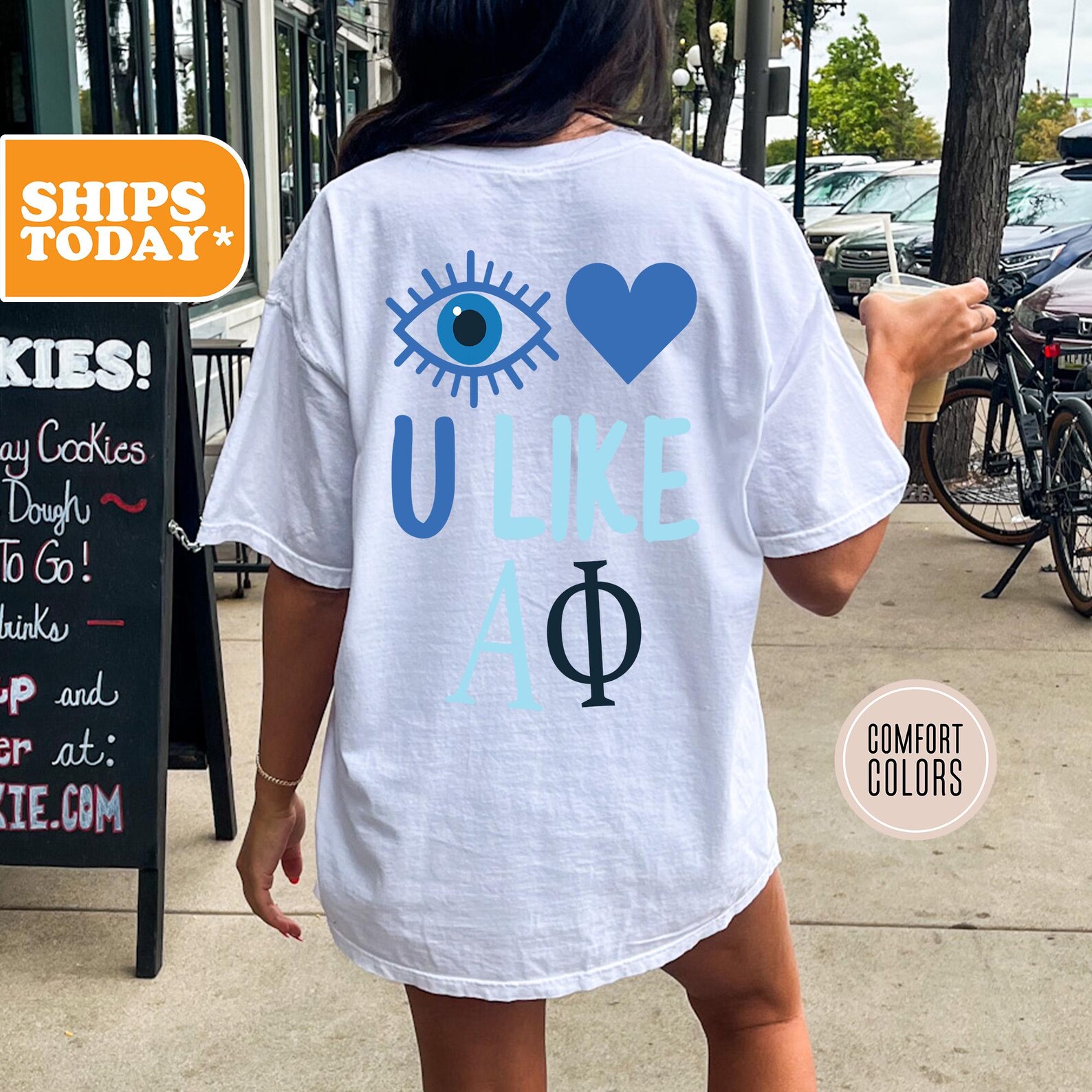 Alpha Phi Comfort Colors Sorority Tshirt APHI Sorority Merch Big