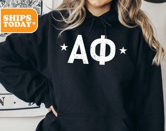 Alpha Phi Sorority Sweatshirt | APHI Sorority Merch | Greek Gifts | Sorority Hoodie | Oversized Hoodie | Sorority | _ Stars and Letters _