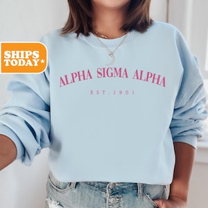 Alpha Sigma Alpha Sorority Sweatshirt | Alpha Sig Preppy Hoodie | Greek Letters | Sorority Gifts | Aesthetic Hoodie | _ Timeless Tradition _