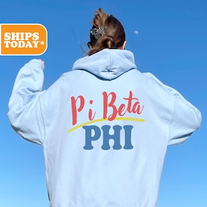 Pi Beta Phi Color Rush Sorority Sweatshirt | Pi Phi Crewneck Sweatshirt | Sorority Letters | Greek Gifts | Aesthetic Hoodie
