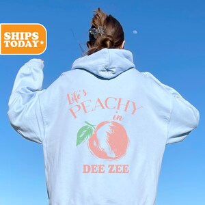Delta Zeta Sorority Sweatshirt | Dee Zee Preppy Hoodie | Sorority Merch | Greek Letters | Oversized Hoodie | Sorority Apparel | _ Peachy _