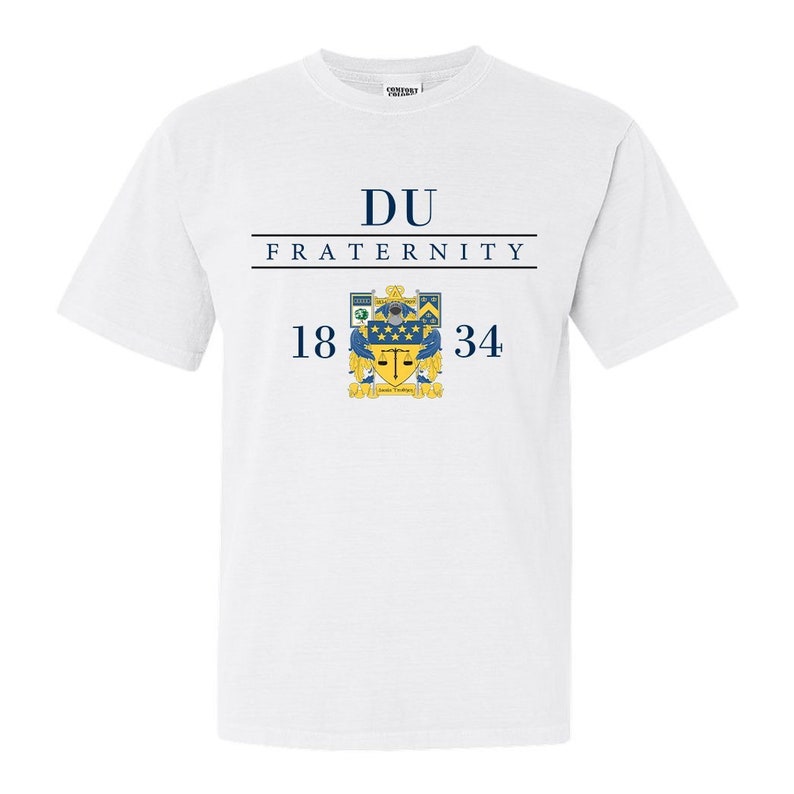 Delta Upsilon Comfort Colors T-Shirt DU Large Crest Shirt