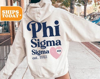 Phi Sigma Sigma Faded Love Sorority Sweatshirt | Phi Sig Greek Letters | Crewneck Sweatshirt | Preppy Hoodie | Custom Sorority