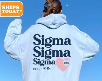 Sigma Sigma Sigma Faded Love Sorority Sweatshirt | Tri Sigma Sorority Gifts | Aesthetic Hoodie | Big Little Reveal | Sorority Hoodie