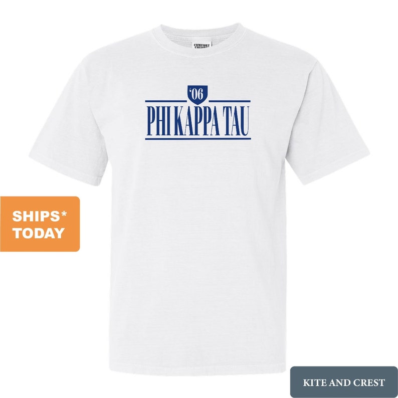Phi Tau Shield Shirt Phi Kappa Tau Comfort Colors T-Shirt
