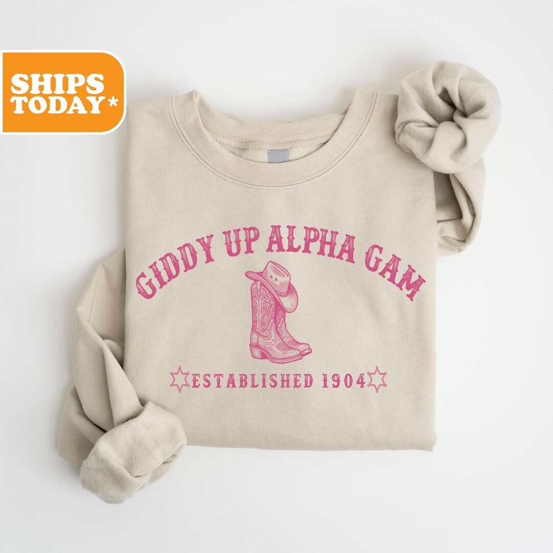 Alpha Gamma Delta Howdy Sorority Sweatshirt | Alpha Gam Sorority ...
