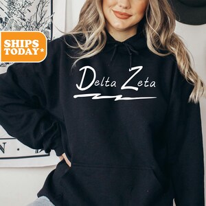 Delta Zeta Sorority Sweatshirt | Dee Zee Greek Letters | Sorority Gifts | Big Little Reveal | Oversized Hoodie | _ Bold Lightning _