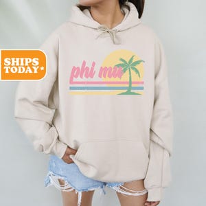 Phi Mu Tropical Bliss Sorority Sweatshirt | Phi Mu Sorority Hoodie | Sorority Apparel | Big Little Basket | Crewneck Sweatshirt | 43452g