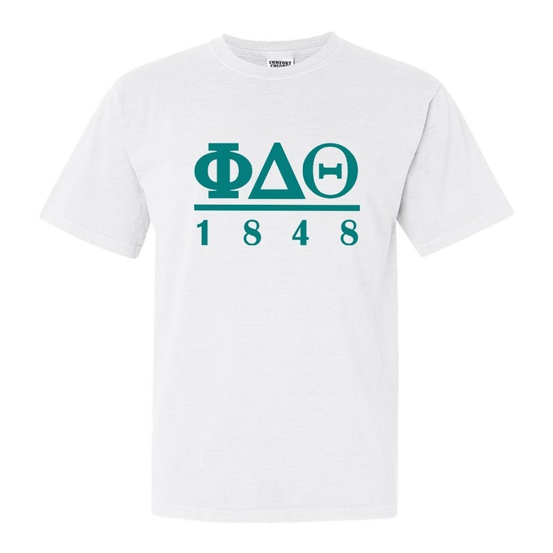 Phi Delt Lettered Basic Shirt Phi Delta Theta Comfort Colors T-Shirt