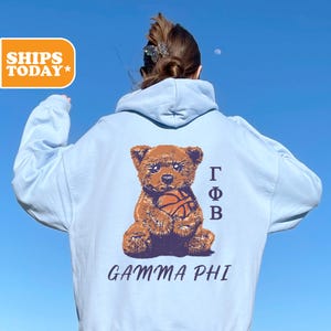 Gamma Phi Beta Sorority Sweatshirt | Gamma Phi Sorority Merch | Big Little Reveal | GPHI Greek Gifts | Aesthetic Hoodie | _ Bear Hug _