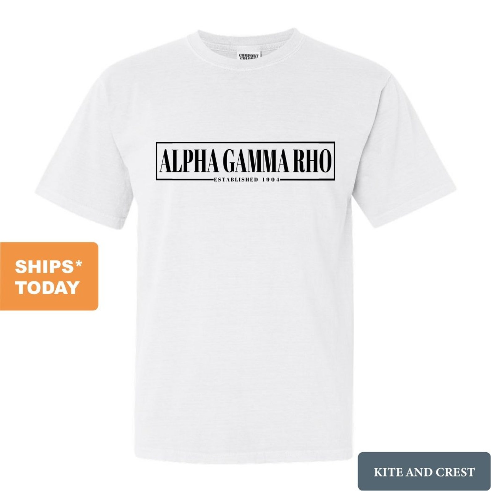 Alpha Gamma Rho Comfort Colors T-shirt AGR Fraternal Block Shirt - Etsy