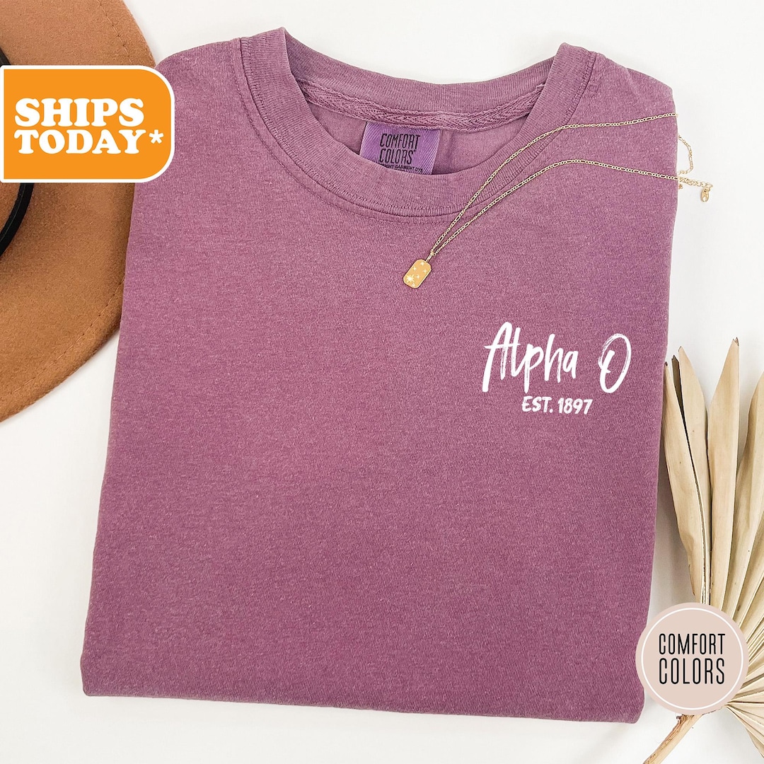Alpha Omicron Pi Comfort Colors Sorority Tshirt Alpha O Sorority Merch