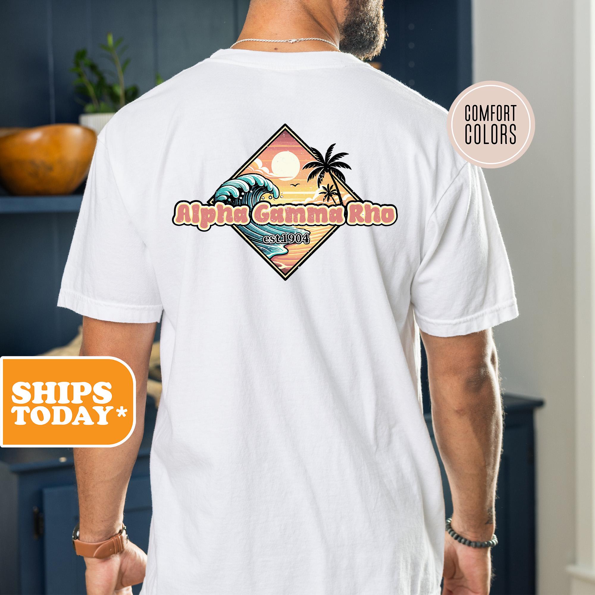 Alpha Gamma Rho Tropic Tide Comfort Colors Fraternity T-shirt | AGR ...