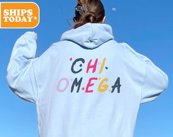 Chi Omega Sorority Sweatshirt | Chi O Greek Gifts | Sorority Merch | Sorority Letters | Aesthetic Hoodie | Sorority | _ Artful Strokes _