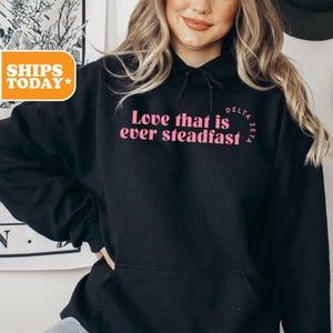 Delta Zeta Sorority Sweatshirt | Dee Zee Greek Letters | Sorority Gifts | Big Little Reveal | Oversized Hoodie | _ Sorority Tagline _