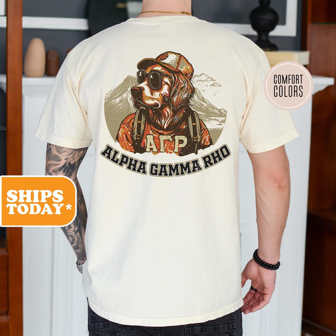 Alpha Gamma Rho Loyal Paw Comfort Colors Fraternity T-shirt | AGR Greek ...