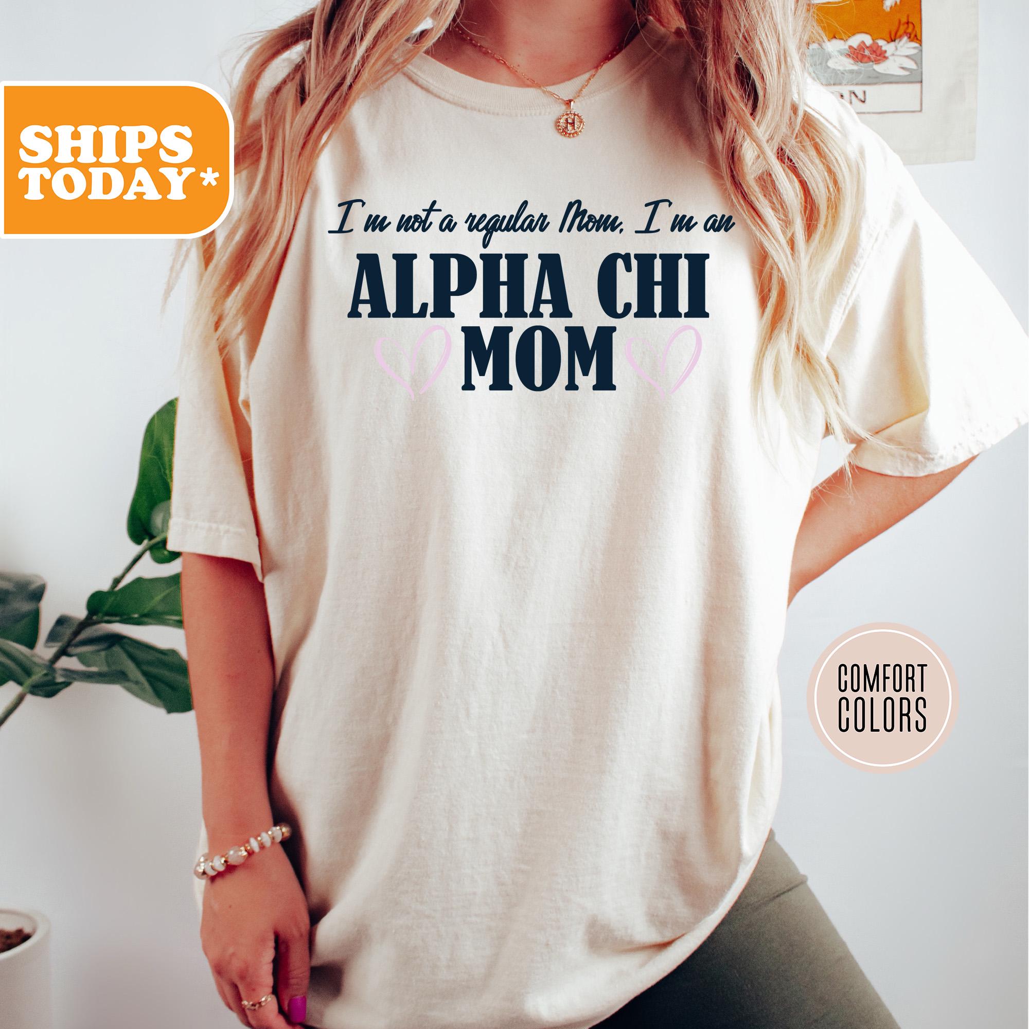 Alpha Chi Omega Stylish Mom Comfort Colors Sorority T-shirt | AXO