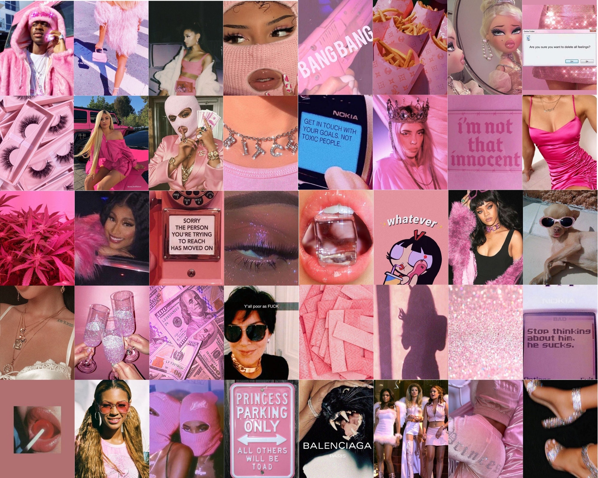 Baddie Aesthetic Collage - pink baddie aesthetic laptop. 