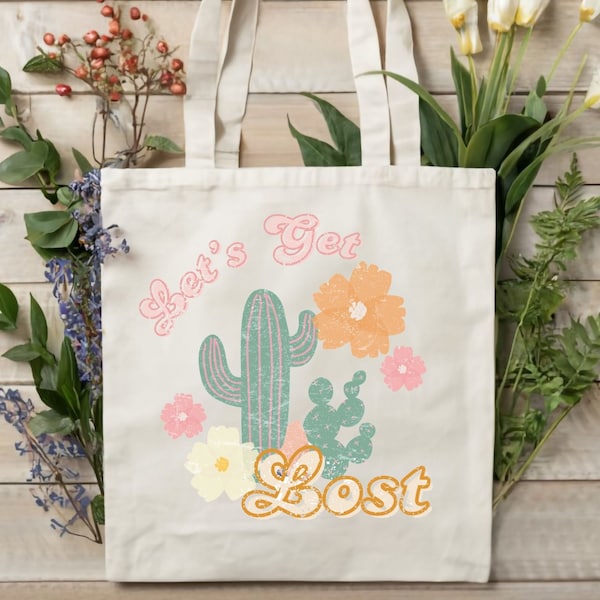 Let's Get Lost Tote Bag | Desert Tote Bag | Vacation Tote Bag | Family Vacation Bag | Vaca Travel Bag | Travel Tote