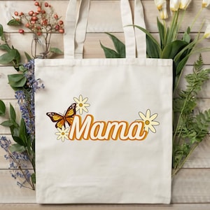 Butterfly Mama Tote Bag | Mom Bag | Mama Book Tote | Traveling  Bag | Mom Tote Bag
