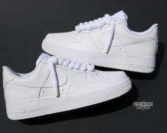 Pedido anticipado de Navidad, AF1 personalizado, AF1 blanco, AF1 con cordones, AF1 blanco con cordones, AF1 personalizado con cordones, zapatillas AF1 personalizadas