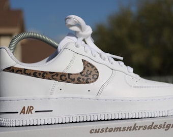 Leopard AF1,  Leopard Print, Personalized Sneakers, Custom Air Force 1, Leopard Design AF1, Sneakerhead Gift for Her