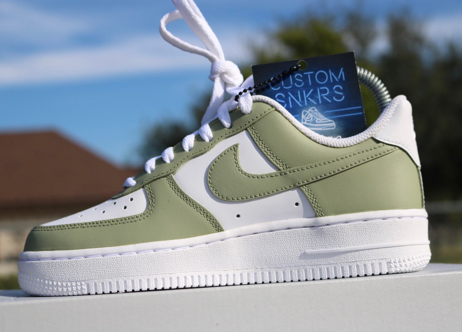 Green and Orange AF1 Custom – Art2Soles