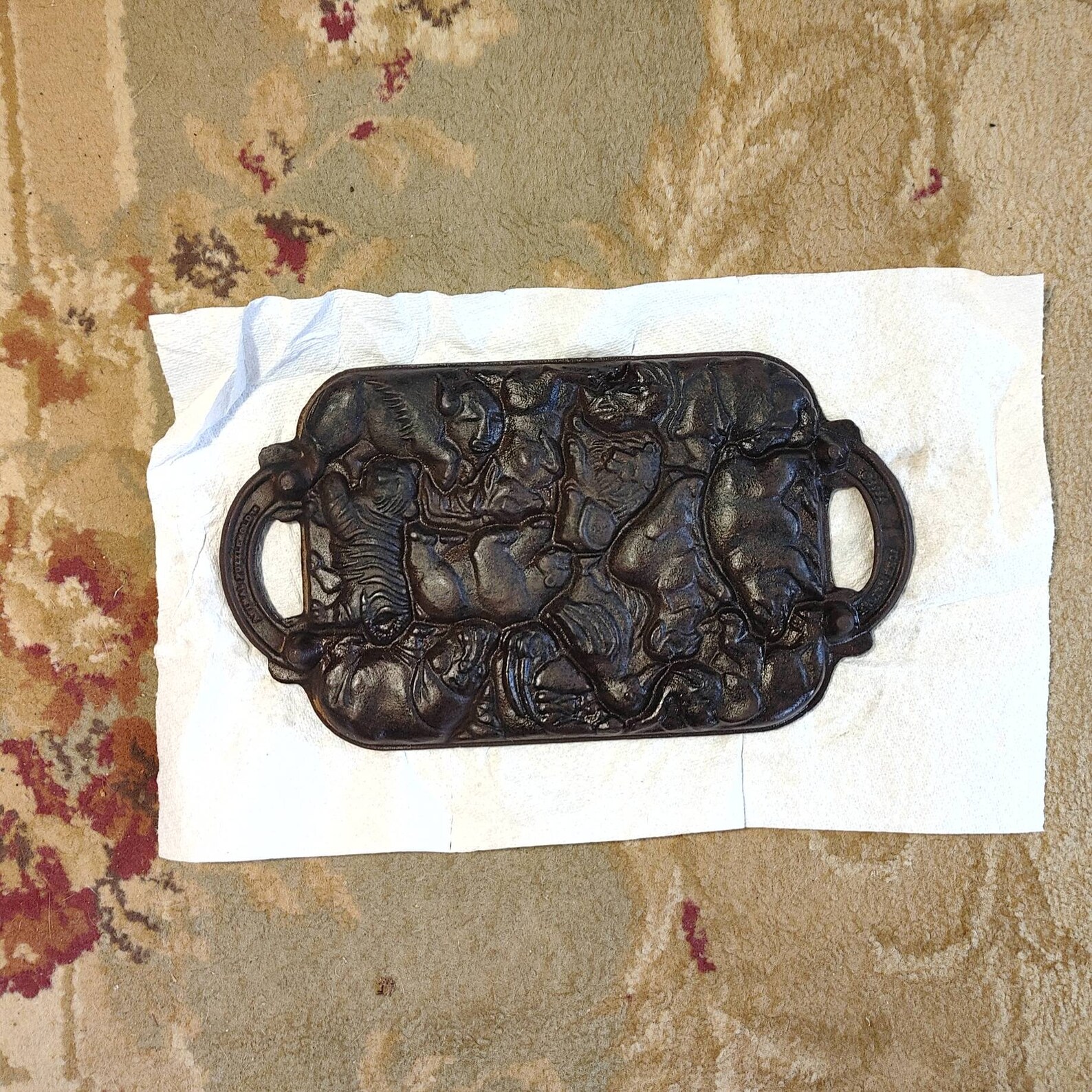 Vintage Cast Iron John Wright Animal Puzzle Baking Mold Cast Etsy