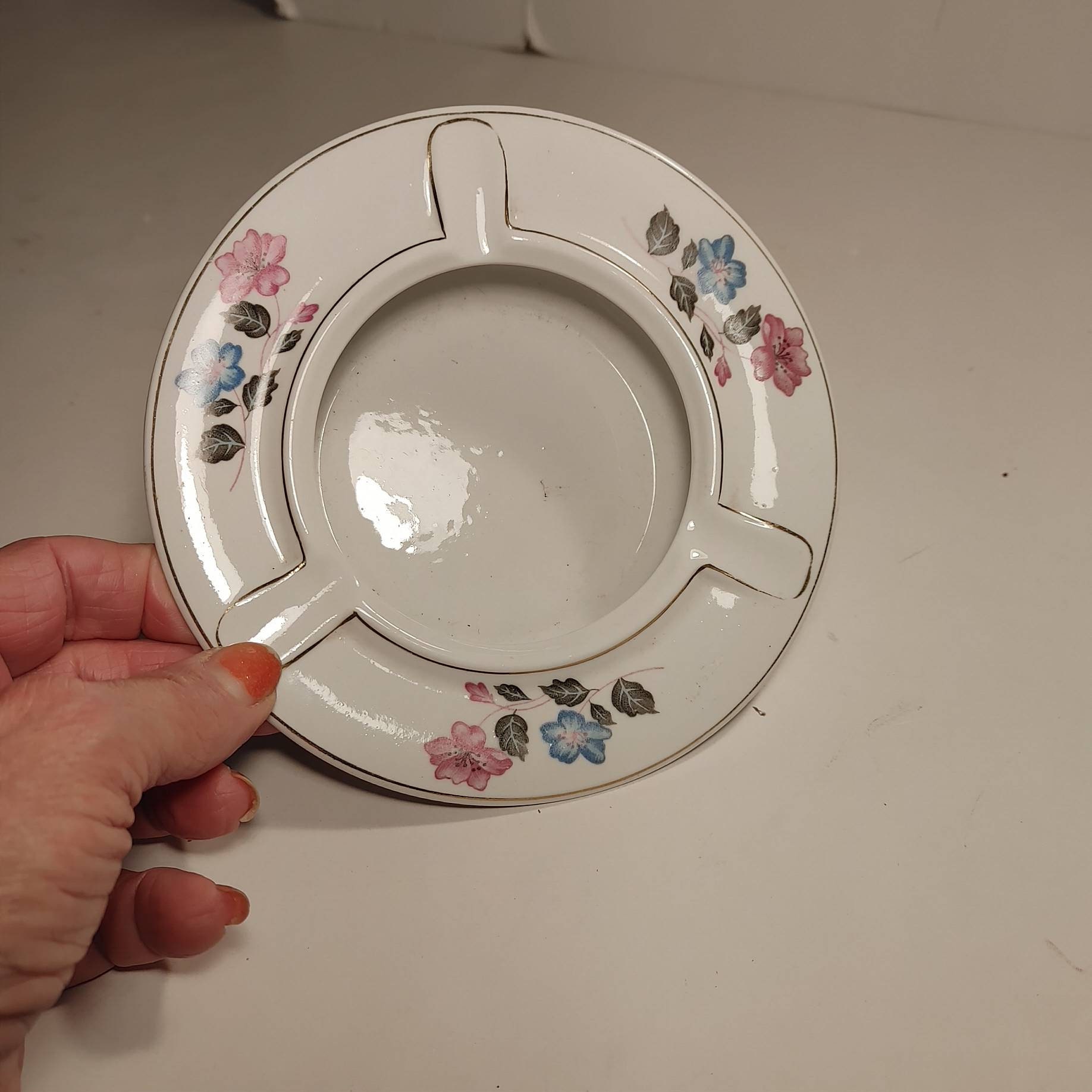 ヴィンテージ磁器花柄灰皿 - Etsy 日本