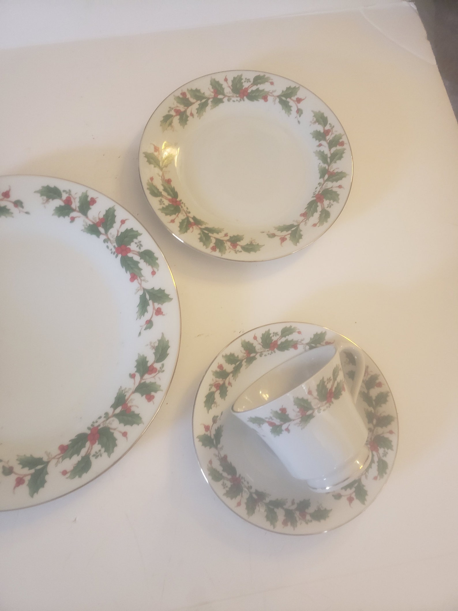 Vintage China Pearl Noel Fine China Place Setting Christmas Etsy