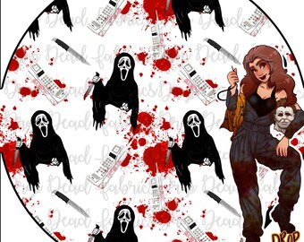 DDF Exclusive Bloody GF Favorite Scary Movie Seamless File On White