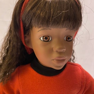 160 - Davenna William Tung 23&quot; Black African American Porcelain Doll