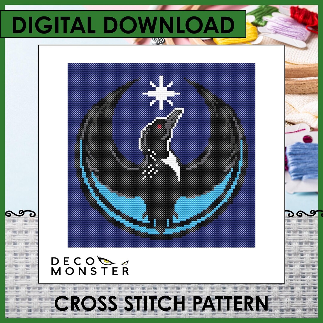 Rebel Loon Pattern Minnesota Rebel Resistance Loon Cross Stitch Perler Diamond Pixel Art ...