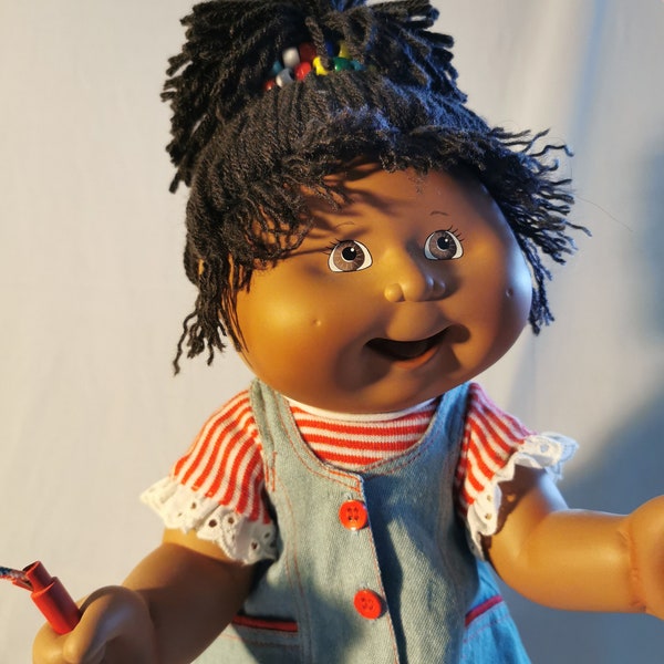 Porcelain Black Cabbage Patch Doll Etsy
