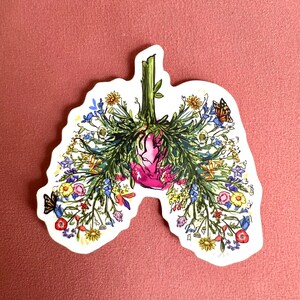 Floral Lungs Sticker