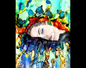 Dream World Original Alcohol Ink & Acrylic Painting