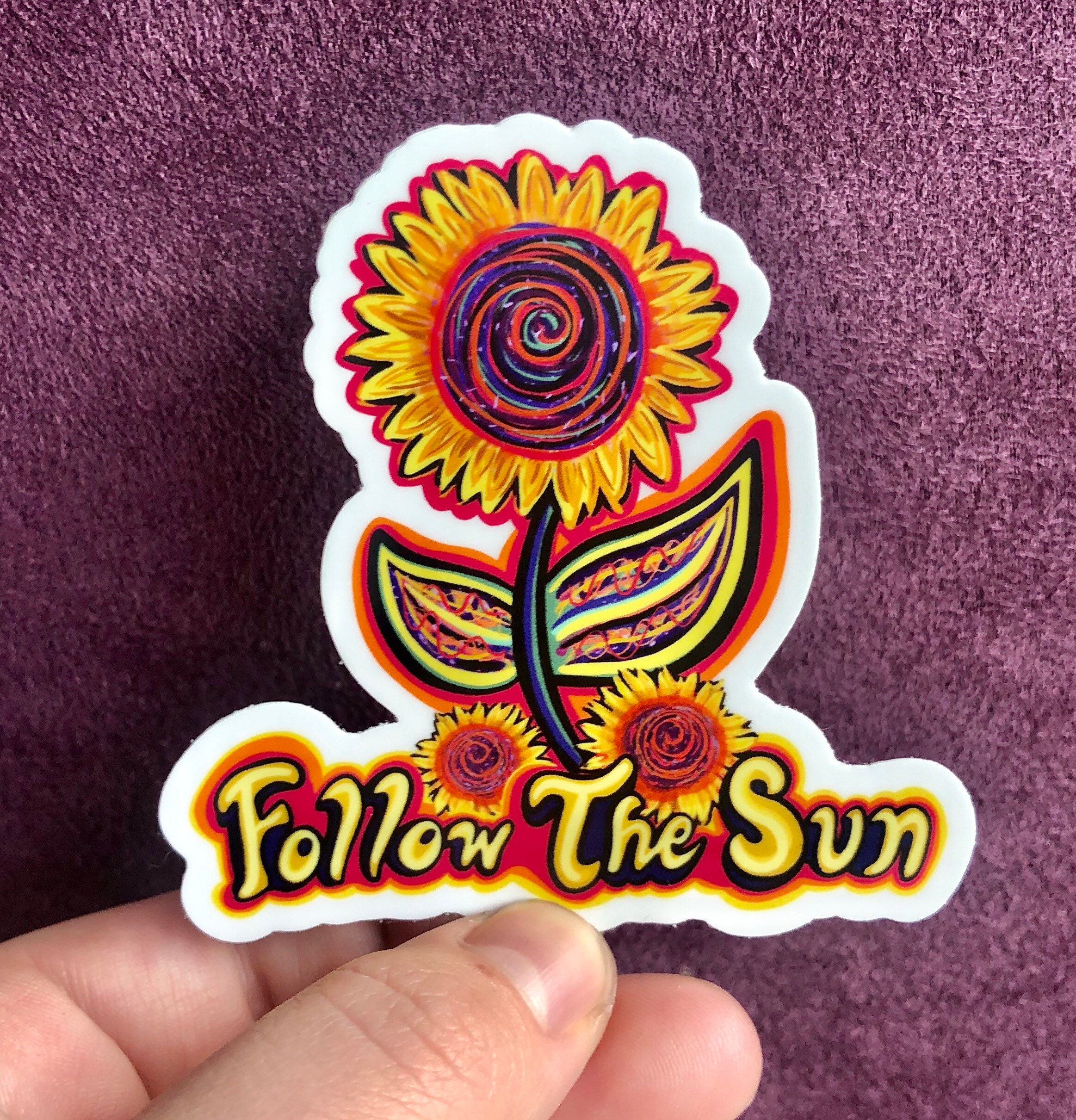 Sunflower Vinyl Sticker Follow the Sun Etsy