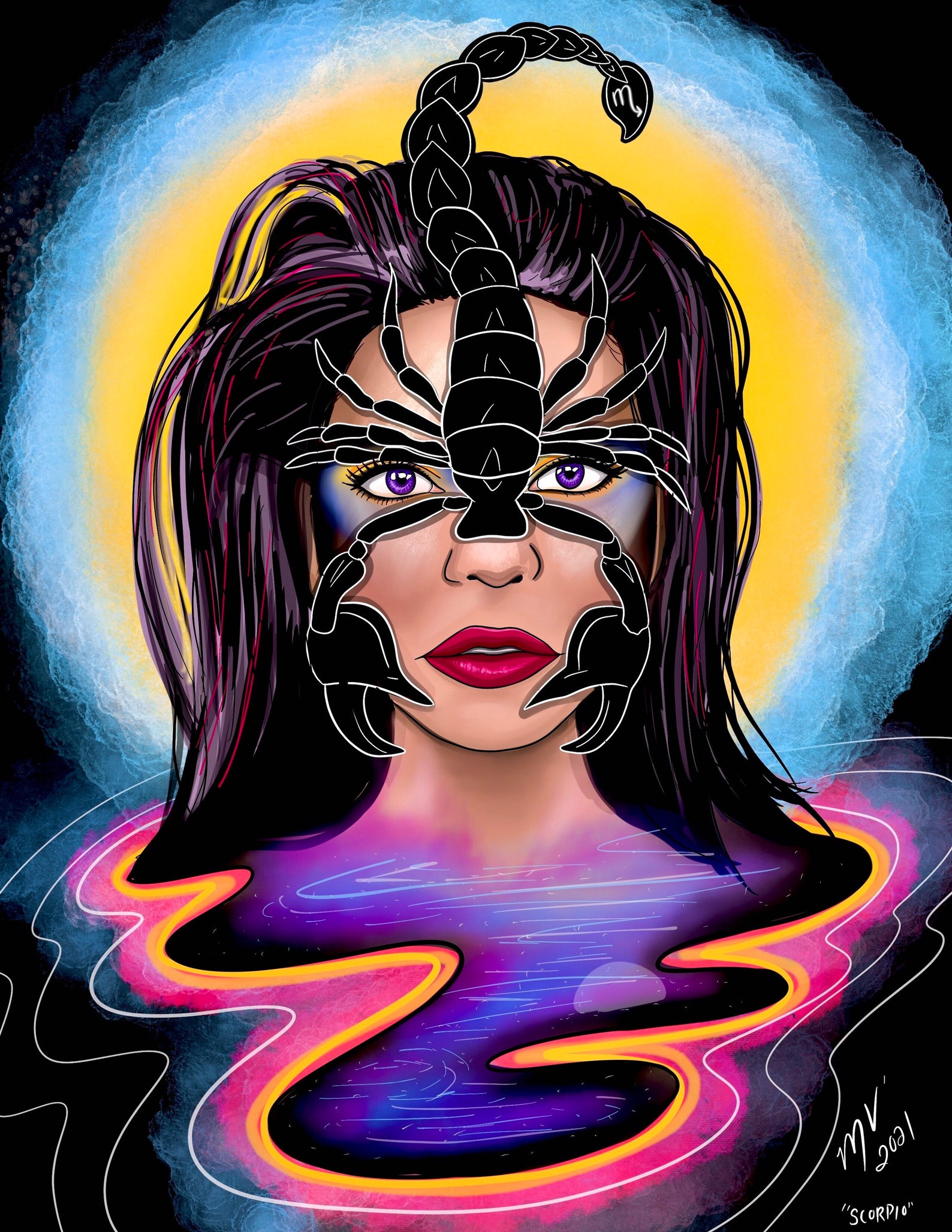 Scorpio Goddess Art Print | Etsy