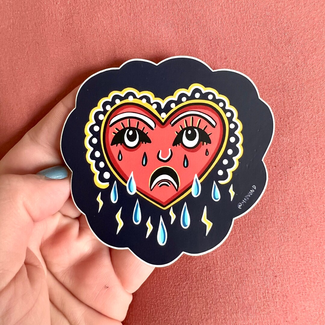 Weeping Heart Sticker - Etsy
