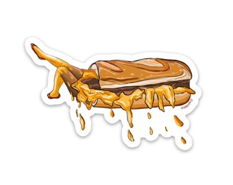 Philly Cheesesteak Pin-up Sticker