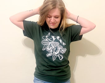 Green Venus Fly-Trap Pin-up Tee