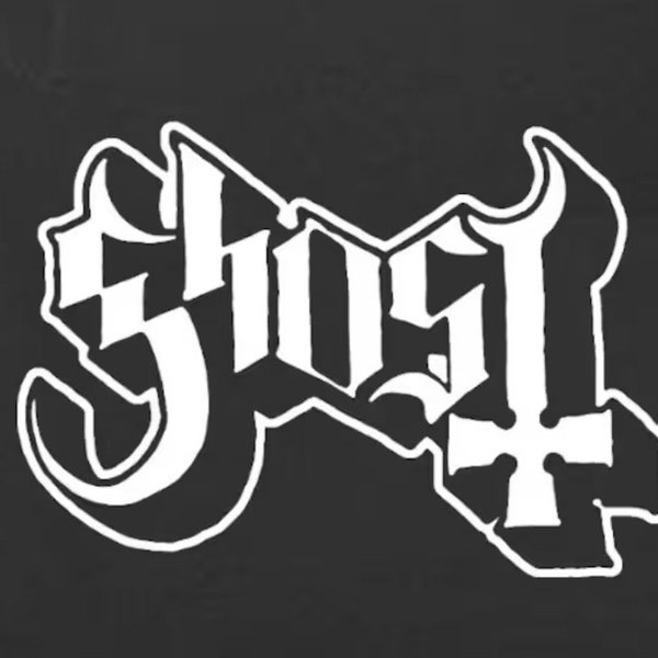 Oracal Ghost Logo Vinyl Decal – For Car, Laptop, Window – Band Metal Style